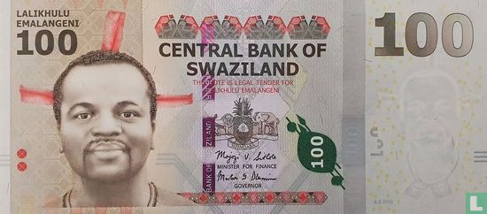 Swaziland 100 Emalangenia - Image 1