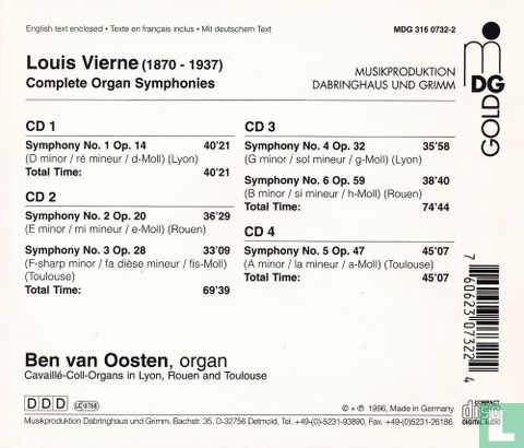 Louis Vierne   Complete Organ Symphonies - Afbeelding 2