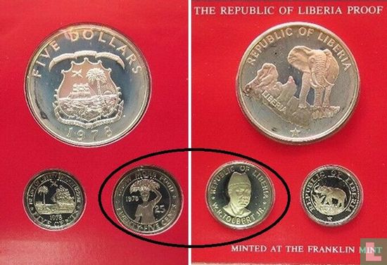 Liberia 25 cents 1978 (PROOF) "FAO" - Afbeelding 3