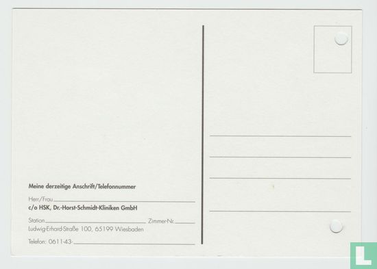 Horst-Schmidt-Kliniken Wiesbaden Hessen Ansichtskarten, Clinic Hesse Postcard - Bild 2