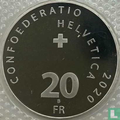 Zwitserland 20 francs 2020 "150th anniversary Swiss Firefighters Association" - Afbeelding 1