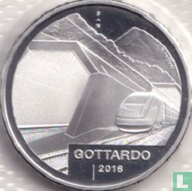 Switzerland 20 francs 2016 "Inauguration of the Gotthard base tunnel" - Image 2