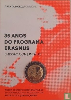 Portugal 2 euro 2022 (folder) "35 years Erasmus Programme" - Afbeelding 1