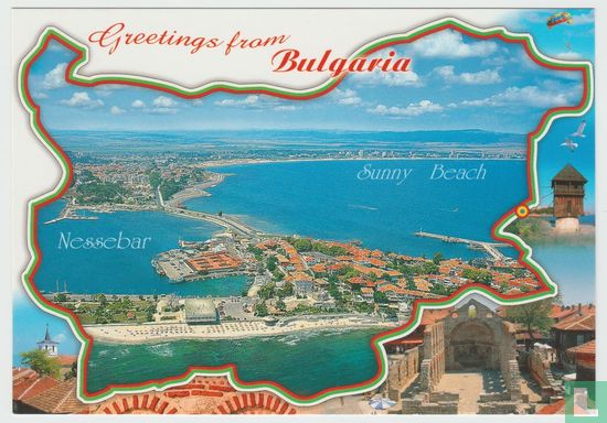 Nessebar Beach Bulgaria Postcard - Image 1