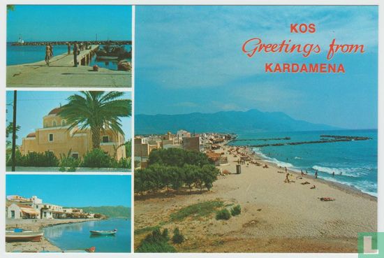Kardamena Kardamaina Kos Greece Beach Multiview Postcard - Bild 1