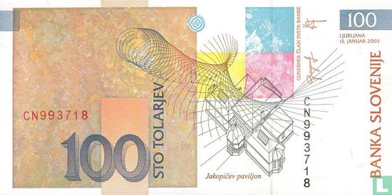 Slovenia 100 Tolarjev 2003 - Image 2