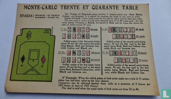 Monte Carlo - Trente et Quarante table - Image 1
