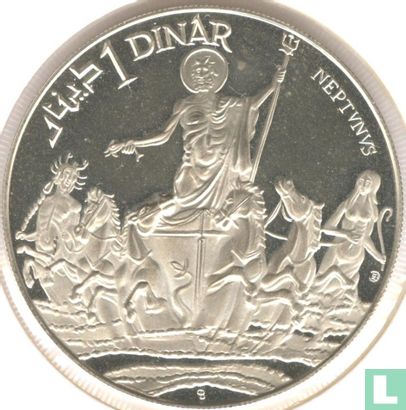 Tunisia 1 dinar 1969 (PROOF - without FM) "Neptunus" - Image 2