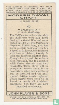 "California" U.S.A. Battleship. - Afbeelding 2