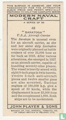"Saratoga" U.S.A. Aircraft Carrier. - Bild 2