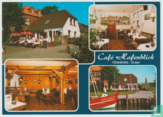 Café Hafenblick Restaurant Tönning Nordfriesland Schleswig-Holstein Ansichtskarten, Cafe Multiview Postcard - Bild 1