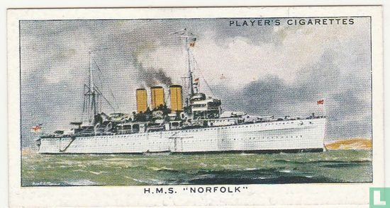 H.M.S. "Norfolk" British Cruiser, "Dorsetshire" Class. - Afbeelding 1