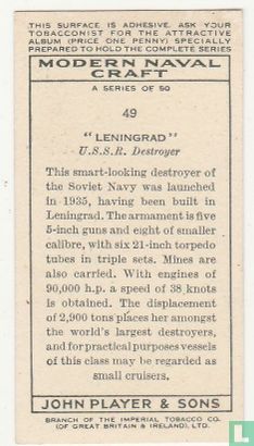 "Leningrad" U.S.S.R. Destroyer. - Bild 2