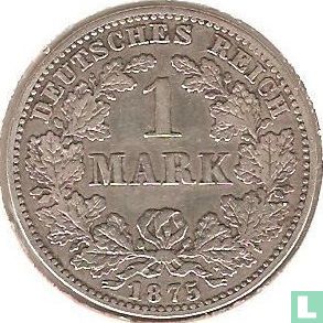 Empire allemand 1 mark 1875 (C) - Image 1