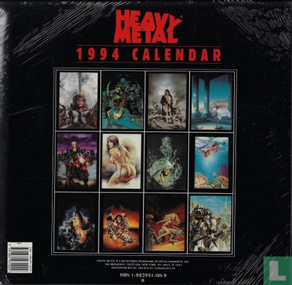 Heavy Metal 1994 Calendar - Bild 2