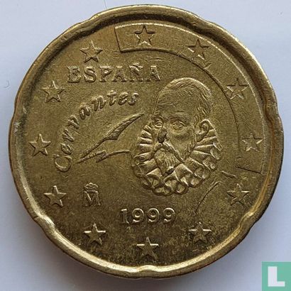 Spain 20 cent 1999 (misstrike) - Image 1