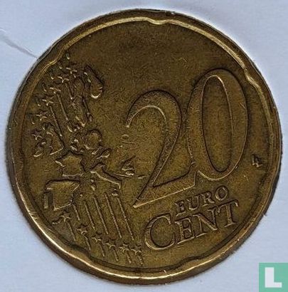 Allemagne 20 cent 2002 (J - fauté) - Image 2