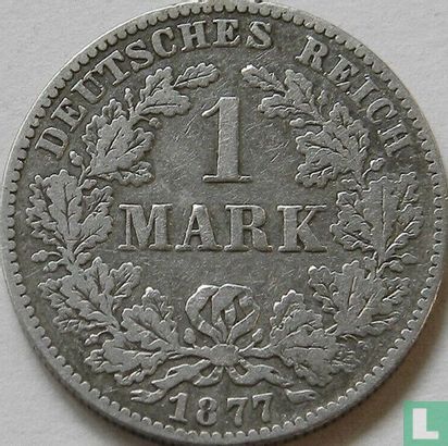 German Empire 1 mark 1877 (B) - Image 1