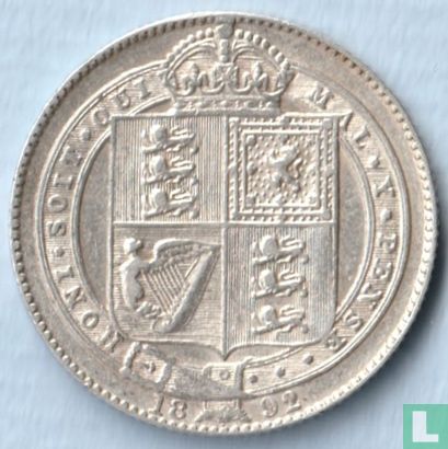 United Kingdom 1 shilling 1892 - Image 1