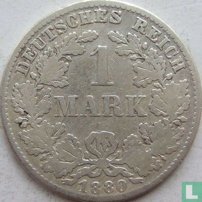 Empire allemand 1 mark 1880 (D) - Image 1
