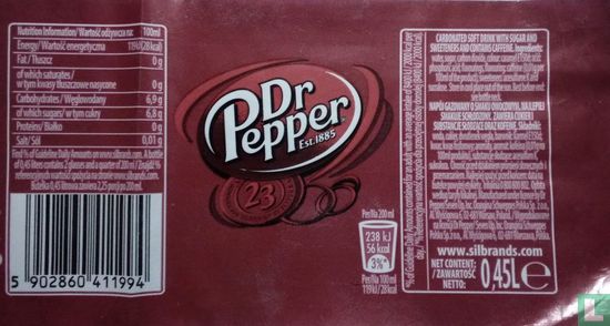 Dr Pepper 0,45L - Afbeelding 2