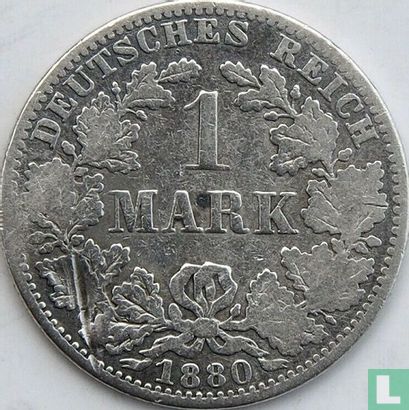 Empire allemand 1 mark 1880 (A) - Image 1