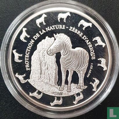 Benin 1000 francs 2015 (PROOFLIKE) "Zebras of Africa" - Afbeelding 1