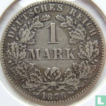 Empire allemand 1 mark 1878 (C) - Image 1