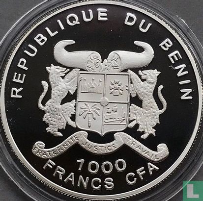 Bénin 1000 francs 2004 (BE) "Blue whale" - Image 2