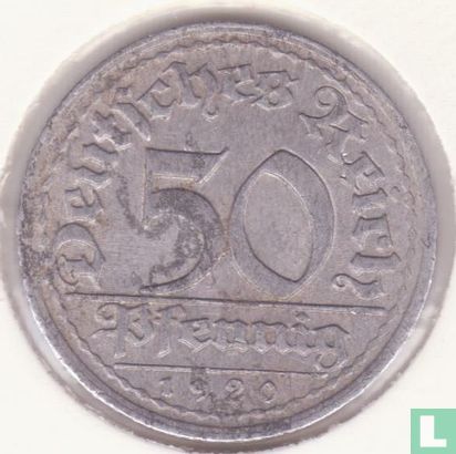 Duitse Rijk 50 pfennig 1920 (E) - Afbeelding 1