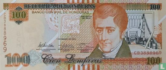 Honduras 100 Lempiras - Afbeelding 1