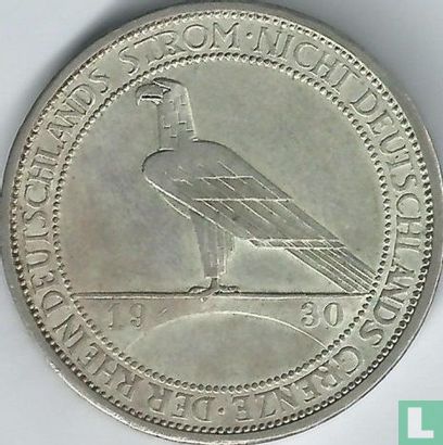 Empire allemand 3 reichsmark 1930 (F) "Liberation of Rhineland" - Image 1