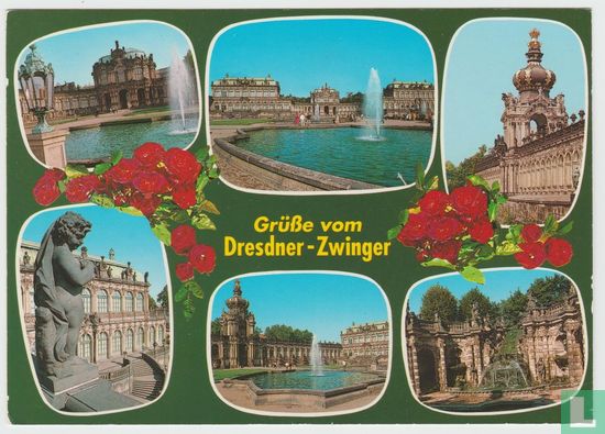 Dresdner-Zwinger Sachsen Deutschland 1999 Ansichtskarten, Dresden Saxony Germany Postcard - Afbeelding 1