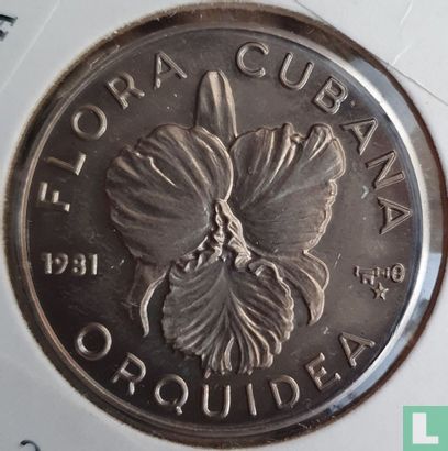 Cuba 1 peso 1981 "Cuban flora - Orchid" - Image 1