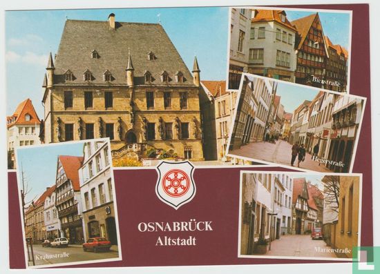 Osnabrück Niedersachsen Ansichtskarten, Lower Saxony Germany Multiview Postcard - Afbeelding 1