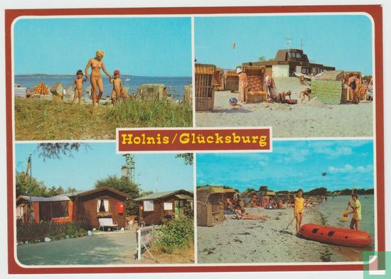 Holnis Glücksburg Schleswig-Holstein Ansichtskarten, Beach Resort Germany Multiview Postcard - Bild 1