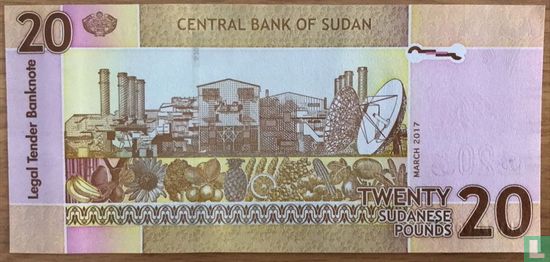 Sudan 20 Pfund - Arabisches Datum 3 mm hoch - Bild 1
