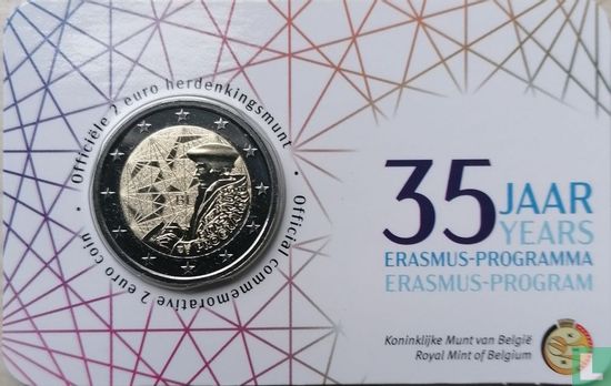 België 2 euro 2022 (coincard - NLD) "35 years Erasmus Programme" - Afbeelding 1