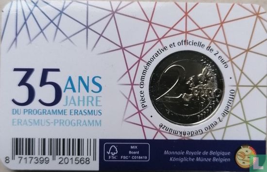 Belgique 2 euro 2022 (coincard - NLD) "35 years Erasmus Programme" - Image 2