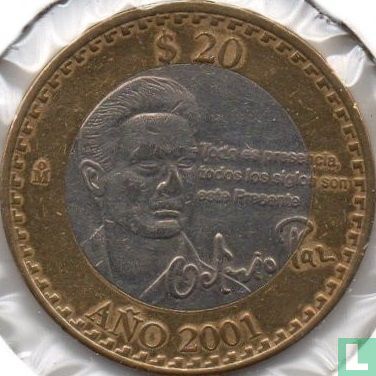 Mexico 20 pesos 2001 "Octavio Paz" - Afbeelding 1
