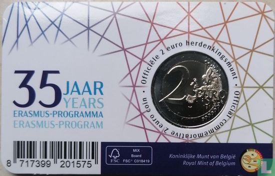Belgien 2 Euro 2022 (Coincard - FRA) "35 years Erasmus Programme" - Bild 2