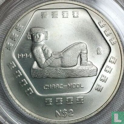 Mexico 2 nuevos pesos 1994 "Chaac Mool" - Afbeelding 1