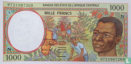 Centraal-Afrikaanse Staten 1000 Francs (N-Equatorial Guinea) - Afbeelding 1