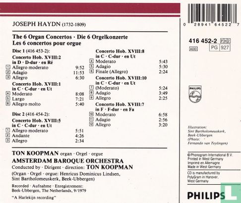 Haydn   The 6 Organ Concertos - Afbeelding 2