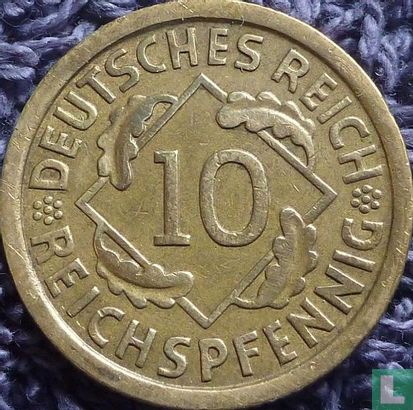 Duitse Rijk 10 reichspfennig 1934 (F) - Afbeelding 2