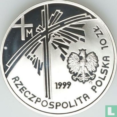 Polen 10 zlotych 1999 (PROOF) "John Paul II the Pilgrim" - Afbeelding 1