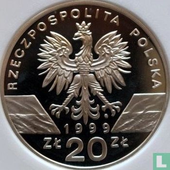 Poland 20 zlotych 1999 (PROOF) "Wolves" - Image 1