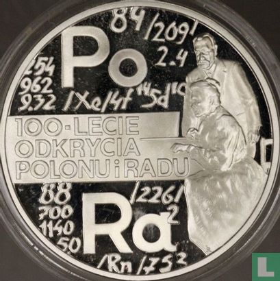 Polen 20 zlotych 1998 (PROOF) "100th anniversary Discovering Polonium and Radium" - Afbeelding 2