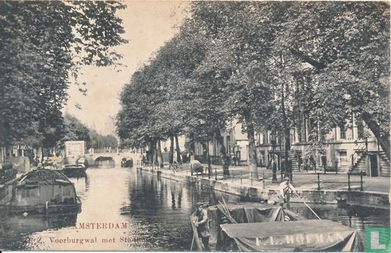 Voorburgwal met Stadhuis - Image 1