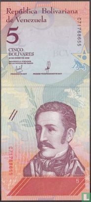 Venezuela 5 Bolívares 2018 - Afbeelding 1